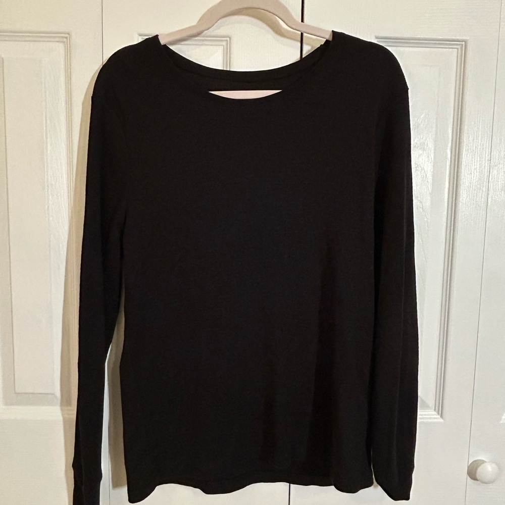 Black Danskin Now Active Tee with Textured Design